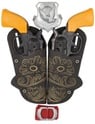 Pistole/Fohlen mit Holster 2-tlg. Cowboy-Set Kunststoff 16 cm 2-tlg. mit Zubehör