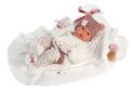 Llorens 63576 NEW BORN DIEVČATKO- realistická bábika bábätko s celovinylovým telom- 35 c
