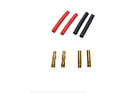 Connecteur plaqué or 4,0 mm avec gaines thermorétractables (2 paires)