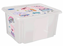 Aufbewahrungsbox mit Deckel groß "Peppa", Transparent