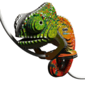EUGY Camaleonte 3D puzzle di cartone