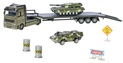 2-Play Traffic vojenský transporter 25cm kov s obrnenými vozidlami voľný chod