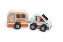 CUBIKA 15368 Auto s karavanom - drevená hračka s magnetom 2 diely