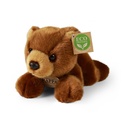 Brauner Plüschbär liegend 20 cm UMWELTFREUNDLICH