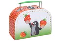 Koffer mit Maulwurf und Erdbeeren 16cm