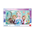 Puzzle Frozen: eine Familie aus 15 Brettteilen