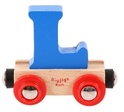 Bigjigs Rail Вагонче дървена влакова линия - Буква L