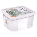 Aufbewahrungsbox mit Deckel 15l "Bambi", Transparent