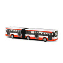 Autobuz articulat metalic roșu 18 cm