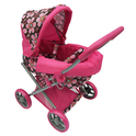 Carucior roz intens/negru
