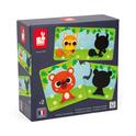 Janod Duonimo Puzzle Finde die Tier-Schatten 24 Stk