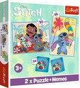 Trefl Sada 3v1 Lilo&amp;Stitch: Šťastný deň (2x puzzle + pexeso)