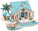 Drvena 3D puzzle vila Woodcraft na Baliju