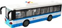 Autobuz urban cu inerție cu iluminare și sunet - albastru