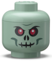 Cabeza de almacenamiento LEGO (mini) - esqueleto verde