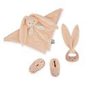 Kaloo Lapinoo Coffret cadeau pour bébé avec hochet, anneau de dentition et chaussons pêche