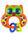 Baby Mix Babyrassel mit Sound Eule orange