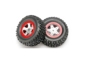 Traxxas koleso 1.4/1.8", disk SCT saténovo-červený, pneu SCT (2)