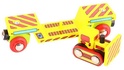 Bigjigs Rail Вагон с булдозер + 2 релси