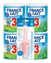 France Lait 3 avec fer + DHA à partir de 1 an 4x400g + Dr. Brown’s Brosse à dents Éléphant