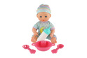 Puppe Baby 25 cm festkörper, mit Zubehör