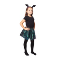 Conjunto de bruja con falda de tul y diadema con orejas de murciélago