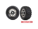 Cerchio Traxxas da 3,8", disco cromato nero, pneumatico Sledgehammer cinturato (2)