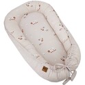 EKO Nido para bebé reversible de algodón Bees Stars Beige 90x60 cm