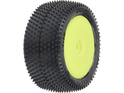 Pro-Line kolo 1:18, pneu Prism Carpet zadné, disk H8 žltý (2) (Losi Mini-B)
