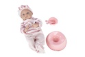 Baby in a pink overall 40 cm