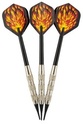 Dardos 3 piezas metal/plástico 15cm con llama punta de plástico
