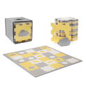 KINDERKRAFT SELECT Schaumstoff-Puzzlematte Luno Shapes 185 x 165 cm Gelb, 30 Stück, Premium