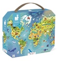 Janod Puzzle im Koffer Weltkarte 100 Stk
