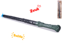 Bastonul de magician 36cm verde cu baterii, cu lumină și sunet