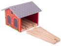 Bigjigs Rail Tehlové depo pre dvoch vláčikov