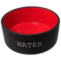 Napf Dog Fantasy Keramik WATER schwarz/rot 16x6,5cm, 850ml