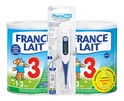 France Lait 3 mliečna výživa na podporu rastu pre malé deti od 1 roka 2x400g + teplomer