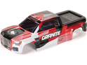 Arrma Karosserie ohne Clips rot: Granite