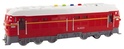Locomotiva/Tren plastic rosu pe baterii cu sunet si lumina