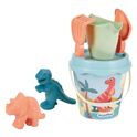 Dinosaurier-Eimer mit Zubehör und 2 Formen, 17 cm