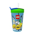 LEGO® ICONIC Boy pohár so slamkou - modrá / zelená