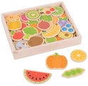 Bigjigs Toys Magnetky ovocie a zelenina