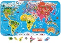 Janod Magnetická mapa sveta skladačka s tabuľou na zavesenie