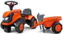 Falk 260C Baby Kubota ride-on трактор с ремарке, гребло &amp; лопата