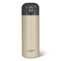 Bouteille isotherme pour liquides avec poignée en silicone 400 ml, Cookie beige