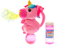 Einhorn-Blasenbläser 20 cm batteriebetrieben mit Licht und 118 ml Füllung