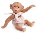 Guca 10305-3 REBORN MAJMUNČIĆ – realistično majmunče beba s cijelovinilnim tijelom – 25 cm