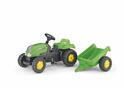 Rollytoys Rolly Kid Trettraktor mit Abstellgleis - grün