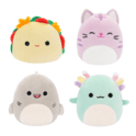 SQUISHMALLOWS Micromallows 4Pack - Axolotl, Katze, Taco, Hai