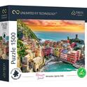 Trefl Prime Puzzle 1500 UFT - Romantischer Sonnenuntergang: Vernazza, Ligurien, Italien